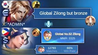 THIS KID IS MOCKING MY ZILONG| HINDI NIYA ALAM NANDUDUROG AKO NG PRO PLAYER DATI