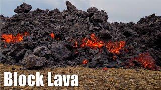 Block Lava Flows at Geldingadalur Eruption, Iceland