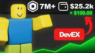 Converting $7,000,000 Robux to REAL LIFE MONEY (Roblox DevEx) As a Small Developer