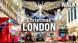 LONDON CHRISTMAS Walking Tour 2024  CHRISTMAS Markets and Lights 4K Walk with Captions [4K/60fps]