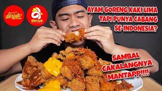 KEPEDESAN MUKBANG D'KRIUK AYAM GORENG SAMBAL CAKALANG PINGGIR JALAN !!