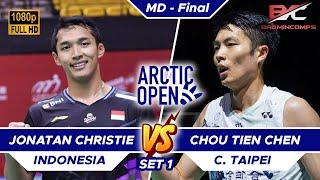 Jonatan Christie (INA/5) vs Chou Tien Chen 周天成 (TPE/7) | Set 1 | CLASH ROYALE Arctic Open 2024