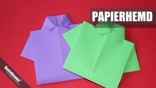 Papierhemd falten / Hemd / shirt / Origami