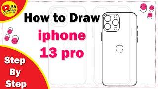 iPhone 13 pro drawing | how to draw a iphone 13 pro max @LBADrawings