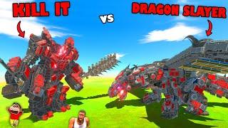 CHOP KILL IT UNIT vs DRAGON SLAYER in Animal Revolt Battle Simulator with SHINCHAN and PINCHAN