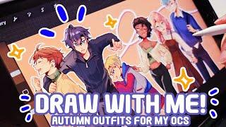 Drawing Autumn Outfits for all my OCs!