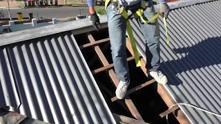 Roof safety   how to walk on the roof frame