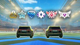 Twin Pros vs Every Rank in Rocket League