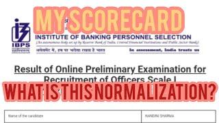 MY RRB PO PRELIMS SCORECARD | What is this normalization? #rrbpo #scorecard