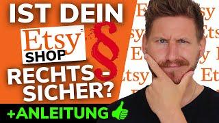 Schritt für Schritt: Etsy Shop AGB, Impressum, Datenschutz einrichten | Etsy Shop einrichten 2022