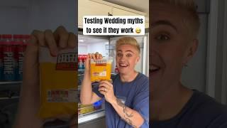 FIANCÉ TESTS WEDDING MYTHS  #shorts #prank #wedding
