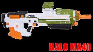 NERF HALO MA40 BLASTER [Vorstellung + Schusstest | dertestmichel]