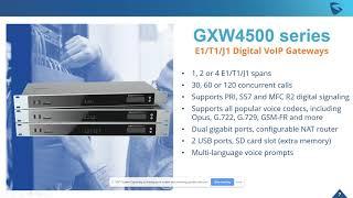 Introducing the GXW4500 Series of Digital Gateways