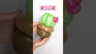 Cactus balloon ️#diy #craft #art #balloon #fyp #cactus #cute