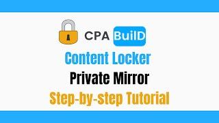 [CPABuild] CPABuild Private Mirror Setup  (Step-By-Step Tutorial)