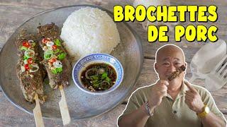 Brochettes de porc - Le Riz Jaune