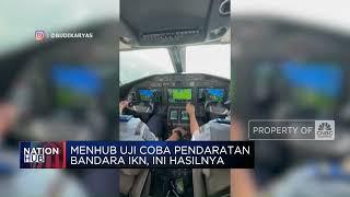 Detik-Detik Pesawat Menhub Mendarat di IKN