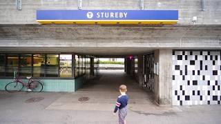 Sweden, Stockholm, Stureby subway station, SMW elevator - going up