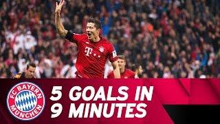 5 Goals in 9 Minutes - Lewandowski Show vs. VfL Wolfsburg | 2015/16 Season