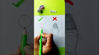 Simple Girl Drawing #shorts #trending #ytshorts