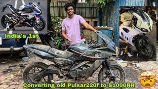 India’s 1st Pulsar220f converting into BMW S1000RR || Replica 