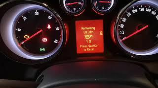 Opel Astra J - Oil service / Oil life Reset