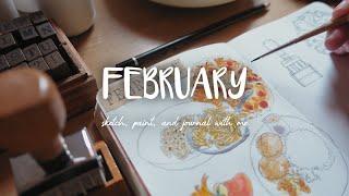 Sketch, Paint, and Journal with Me: February 2023 Memories | Illustrated Journal | Line and Wash