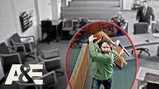 Unhinged Defendant Attacks Court Clerk With a Chair | Court Cam | A&E