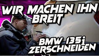 Bimmer-Schmiede — Wir machen ihn breit/ BMW 135i Zerschneiden/ Prior-Design Radläufe