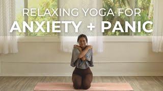 20 Minute Relaxing Yoga for Panic Attacks, Anxiety, and Stress | Beginner-friendly Yoga