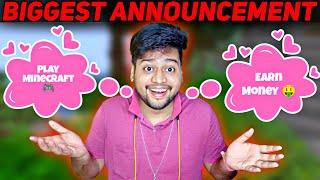 Biggest Announcement  Play Minecraft With Me & Earn Money 