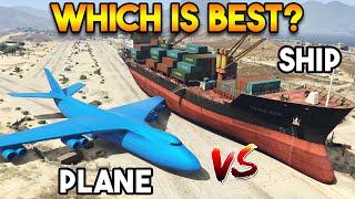 GTA 5 ONLINE : CARGO PLANE VS CARGO SHIP (WHICH IS BEST?)