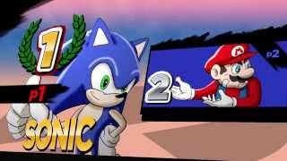 Smash Wii U Animated- Mario vs. Sonic