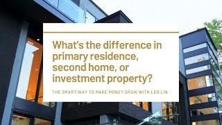 What’s the difference in primary residence, second home, or investment property? @LLFREservices