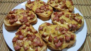 Горячие бутерброды с колбасой и сыром за 20 минут!!! /#Бутерброды #ГорячиеБутерброды