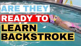 Teaching backstroke to beginners - Flutter kick on back - back crawl swimming technique