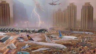 Dubai is Sinking in 5 minutes! Airport, Cars disappeared in flash floods and heavy rain in UAE