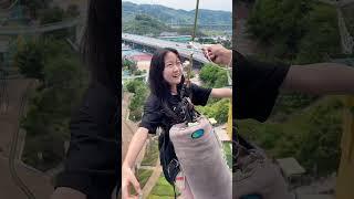 #4623Bungee Jumping With Rope In Beautiful Place Adventures #shorts