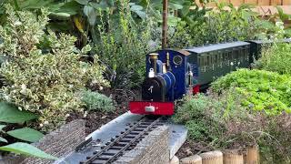 Steaming up and driving Roundhouse Jennie | Live steam garden railway