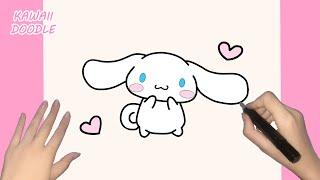 HOW TO DRAW CUTE CINNAMOROLL 🩵~ STEP BY STEP ~ KAWAII DOODLE