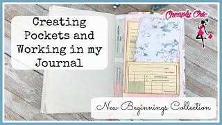 Creating Pockets and Working in My Journal