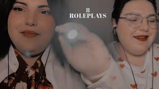 ASMR ITA ️ 8 ROLEPLAYS IN 40 MINUTES ( teacher, sister, doctor, waitress & more )