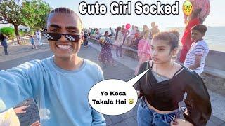 Marin Lines Prr Etne Sare Fans Mil Gye  | Cute Girls Prank In Mumbai  | Tiger Kirar Vlogs