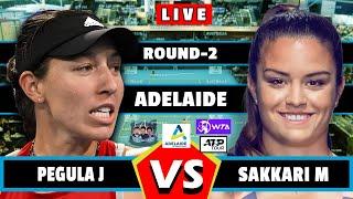 LIVE: PEGULA vs SAKKARI • WTA Adelaide 2025  #pegula #SAKKARI  #round2 #tennis #atp #AO