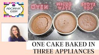 ONE CAKE BATTER BAKED IN 3 APPLIANCES