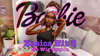 I Made A Quick Head Wrap with Locs for You Create Barbie Basics Kit 3 | No Wig Options