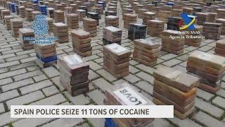 Spain police find 11 tons of cocaine in shipping containers