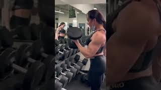 OMG  Her Biceps Veins  Huge Female Bodybuilder  Beautiful fbb #girlbiceps #fbb #shorts