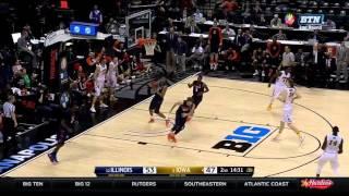 Jalen Coleman-Lands Block to Kendrick Nunn Layup vs. Iowa