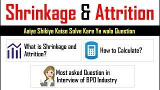 How to calculate Shrinkage and Attrition rate Formula in Excel Hindi